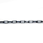 2.5x5.0 mm 925 Sterling Silver Black Rhodium Plated rectangular cable chain, Silver chain, Black Rhodium, Jewelry making - 1 Ft (30 cm)