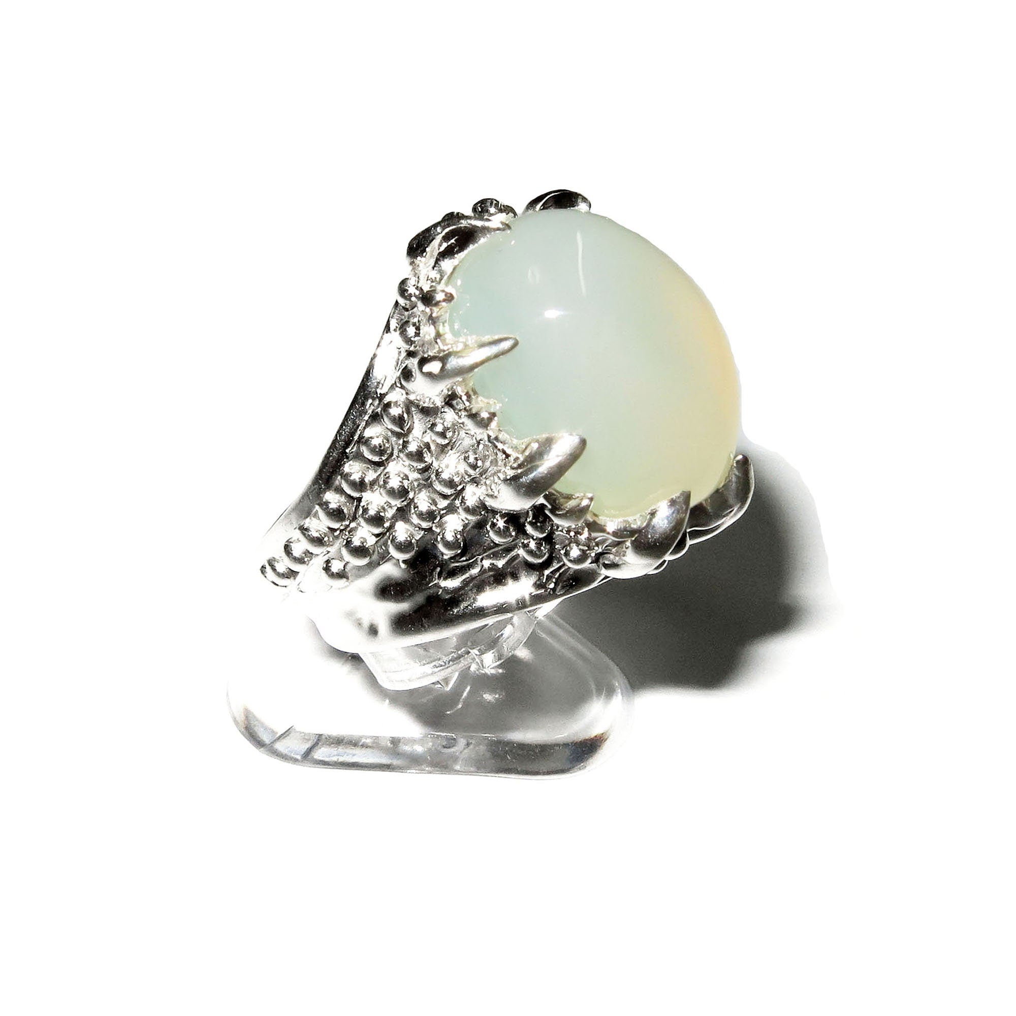 Statement Natural White opal ring 925 sterling silver size 8, Handmade ring, single copy, sterling silver, White opal, silver ring, gemstone