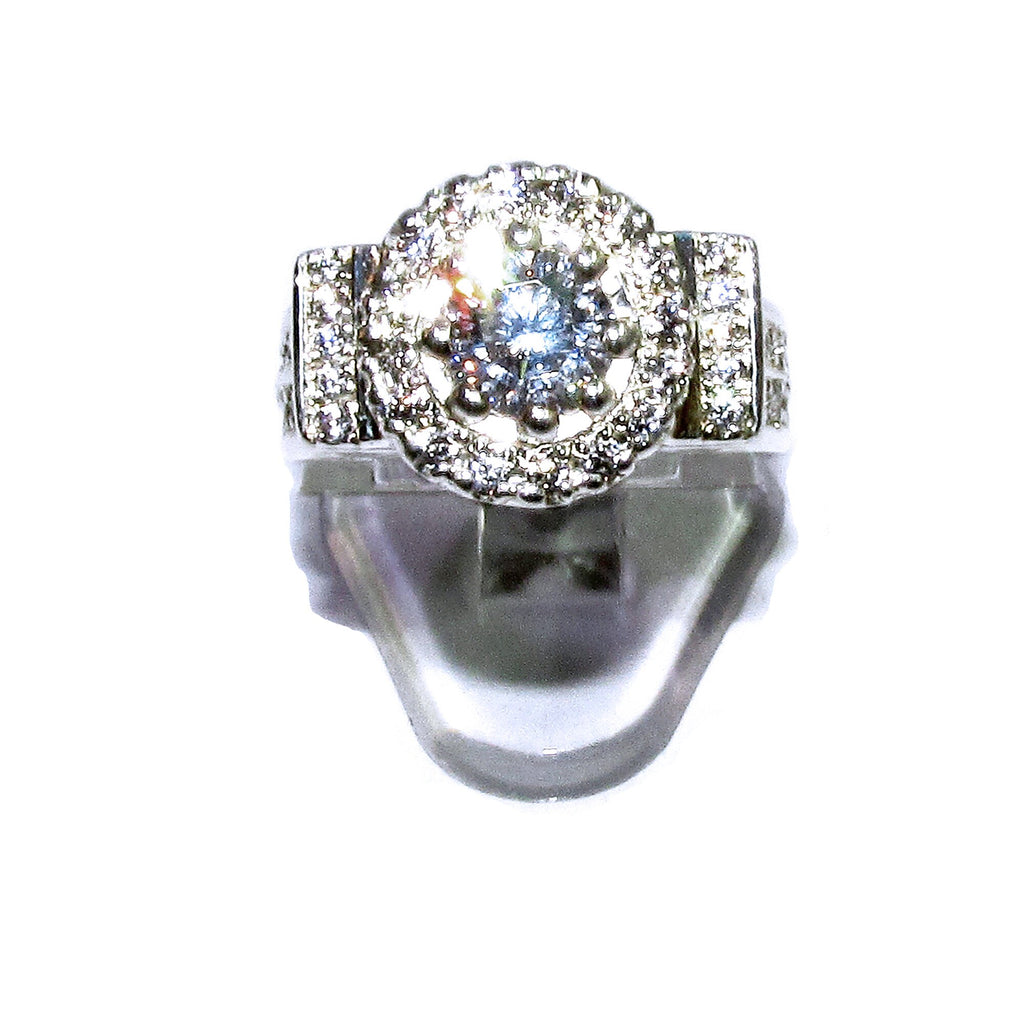 Statement White topaz ring 925 sterling silver size 6 1/2, Handmade ring, single copy, Sterling silver, Natural White topaz, White gemstone