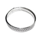 935 Argentium Silver Bezel wire, Gallery wire, Gallery ribbon, Gallery pattern, Jewelry making, Setting, Silver wire - 4 inch (10 cm)
