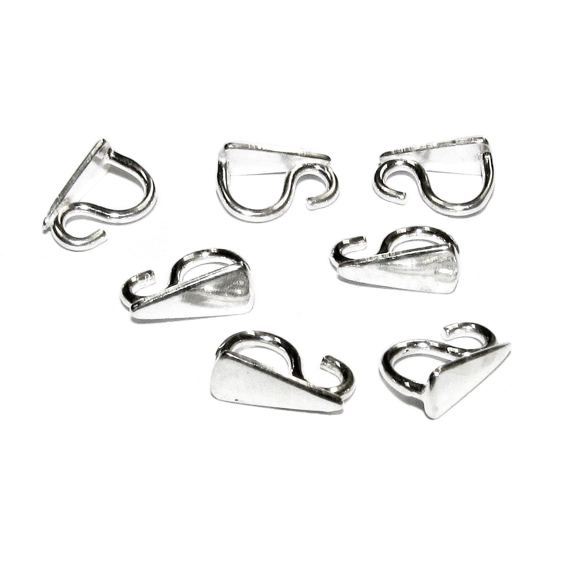 925 Sterling silver decorative Pendant Bails, sterling silver Bail, Jewelry making, Bail finding, bail for pendant, silver - 1 piece