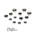 14K solid white gold rondelle beads size 3.2, 4.2, 5.2 mm, rondelle gold beads, solid gold beads, 14K solid gold, Jewelry making - 1 piece