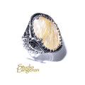Statement Rutile quartz ring 925 sterling silver size 8 1/2, single copy, Silver ring, natural Rutile quartz, Statement ring, Handmade ring