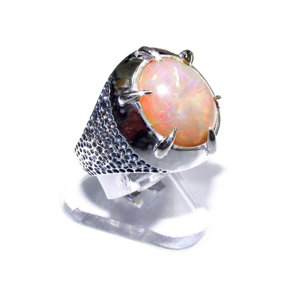 Statement Natural welo opal ring 925 sterling silver size 7, Handmade ring, single copy, sterling silver, Welo opal, silver ring, gemstone