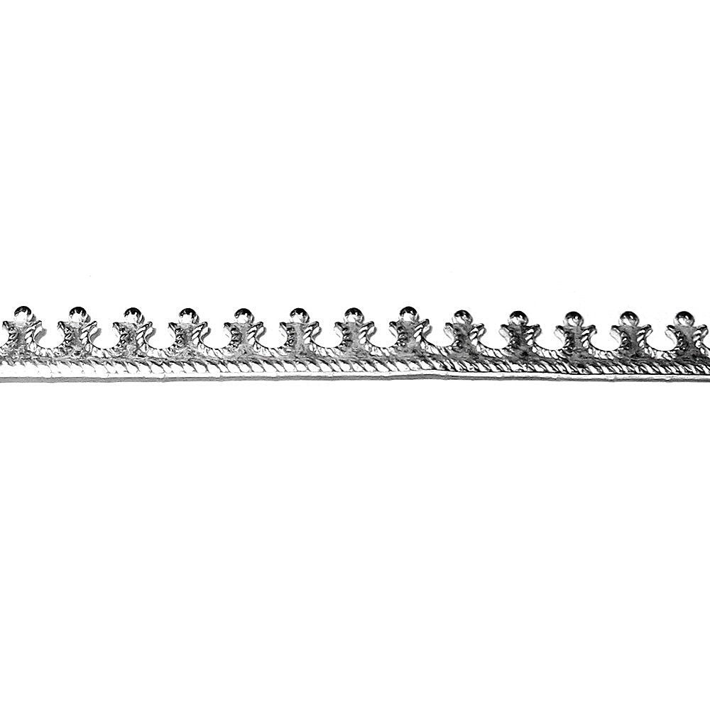 935 Argentium Silver Bezel wire, Gallery wire, Gallery ribbon, Gallery pattern, Argentium silver, Setting, Jewelry making - 4 inch (10 cm)