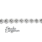 935 Argentium Silver Bezel wire, Gallery wire, Gallery ribbon, Gallery pattern, Argentium silver, Wire, Jewelry making - 4 inch (10 cm)