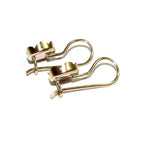 14K Yellow gold filled blank earrings with flower bezel cup 8 mm, Jewelry making, Setting, bezel cup, base earrings - 1 pair (2 piece)