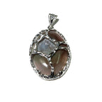 Druze agate brown pendant 925 sterling silver size 3.5x2.5 cm, 100% handmade, single copy, Druse Agate, Handmade pendant, Brown, Gemstone