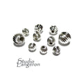 925 Sterling Silver twisted corrugated beads size 4, 5, 6, 7, 8, 10 mm, Jewelry making, Twisted corrugated Beads, Silver beads - 1 piece