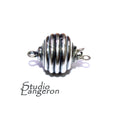 925 Sterling Silver Round Safety Clasp size 11.5 mm, Silver bead clasp, Jewelry making, 925 Sterling silver, Safety round clasp - 1 piece