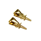 14K Solid gold smooth bail size 5.6x2.8 mm with 3 mm bead cup, Solid gold Bail, Jewelry making, Bail findings, Pendant bail - 1 piece