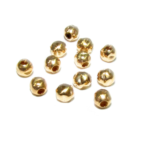 10 pcs 14K Yellow Gold filled Hammered Beads 3 mm, Beads, Hammered beads, Spacer Beads, Gold filled beads, Gold filled, Jewelry making