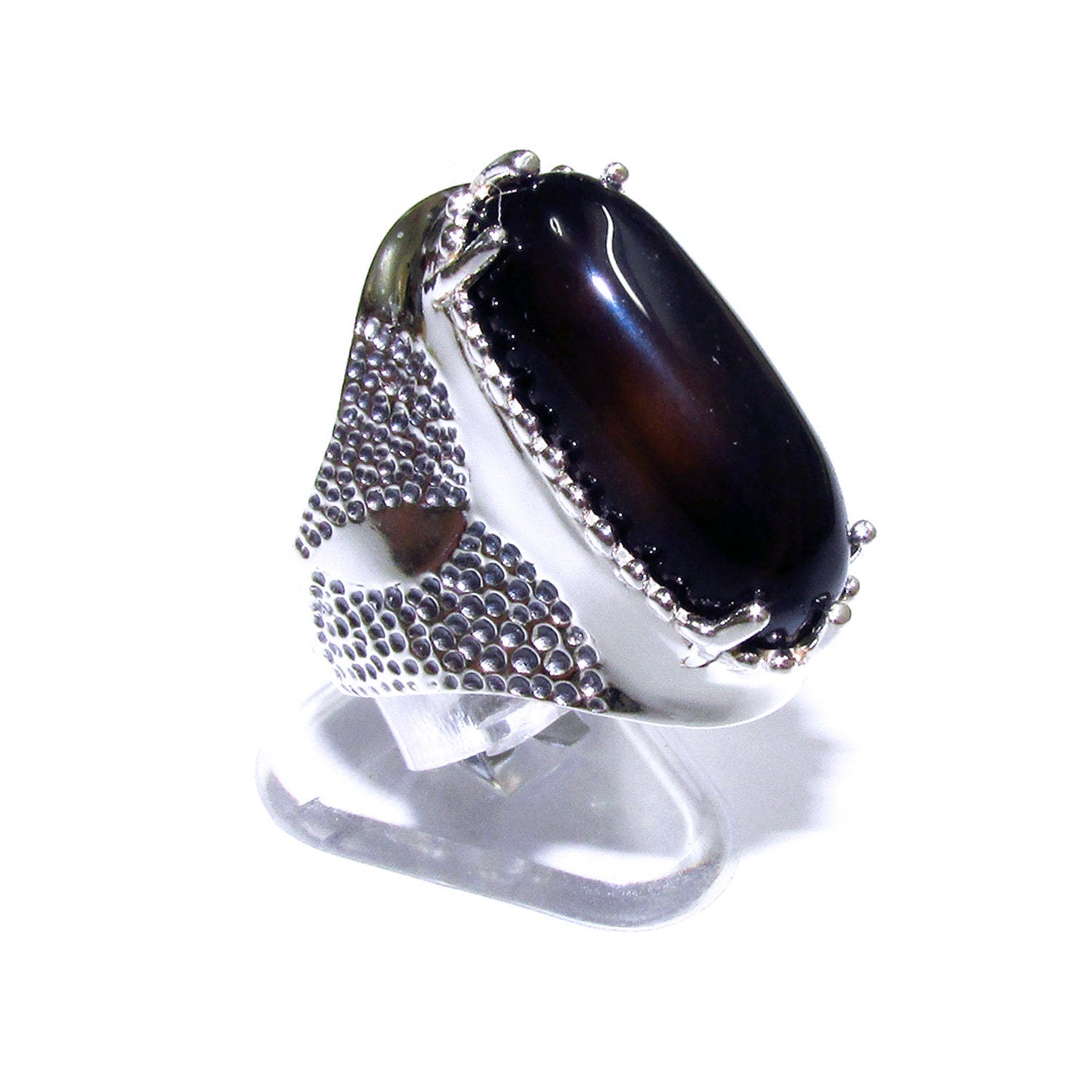 Statement Rauch topaz ring 925 sterling silver size 7 1/2, handmade ring, single copy, unique design, Rauch topaz, silver ring, gemstone