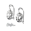 10 mm 925 sterling silver blank earrings with bezel cup, Jewelry making, Setting, bezel cup, base earrings, Silver - 1 pair (2 piece)