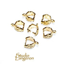 14K Yellow Gold Filled Decorative Pinch Pendant Bail size 9.0x5.0mm, Jewelry Making, Bail gold filled - 1 piece