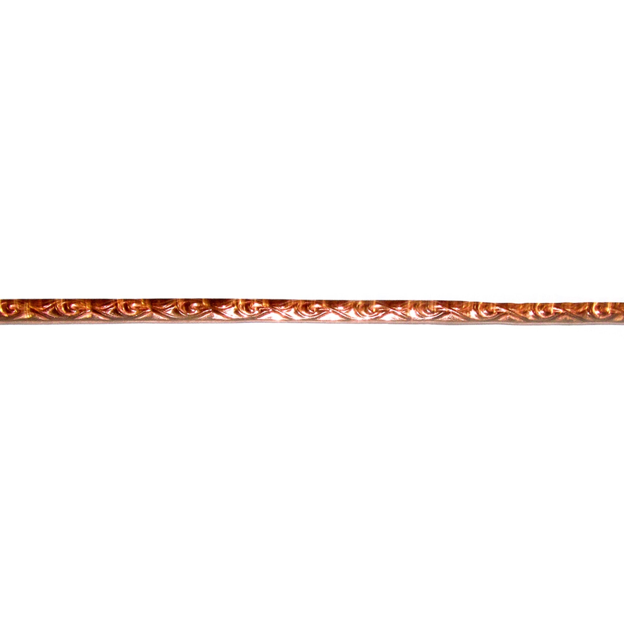 Natural Copper Bezel wire, Gallery wire, Gallery ribbon, Gallery pattern, Jewelry making, Natural Copper, Copper setting - 4 inch (10 cm)