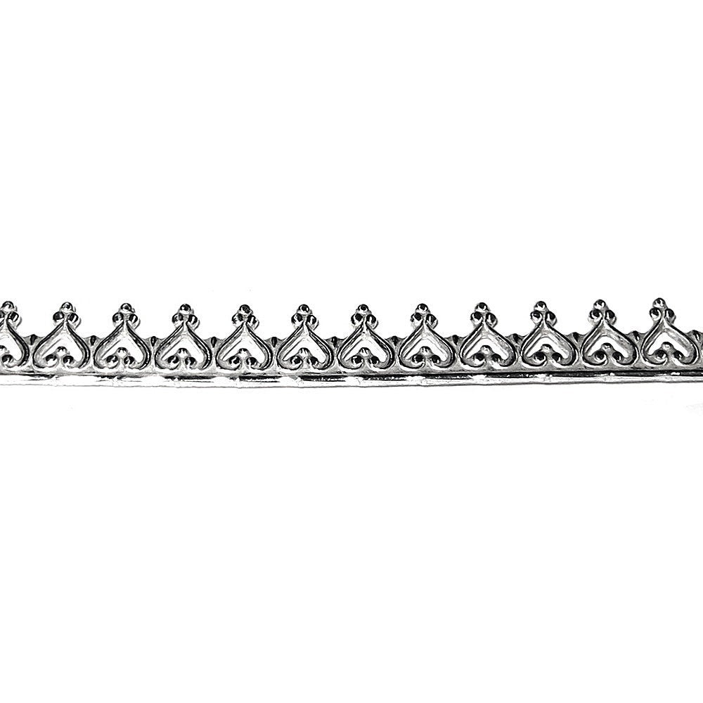 935 Argentium Silver Bezel wire, Gallery wire, Gallery ribbon, Gallery pattern, Argentium silver, Wire, Jewelry making - 4 inch (10 cm)