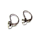 6 mm size 925 sterling silver blank earrings with bezel cup, earrings mounting, bezel cup, base earrings, Sterling silver - 1 pair (2 piece)