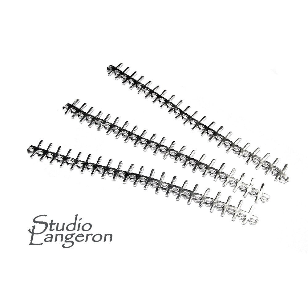 999 Fine silver Casted Bezel wire size 6.5x0.6 cm (2.6 inch), Gallery wire, Setting silver, Gallery pattern, Jewelry making - 1 piece