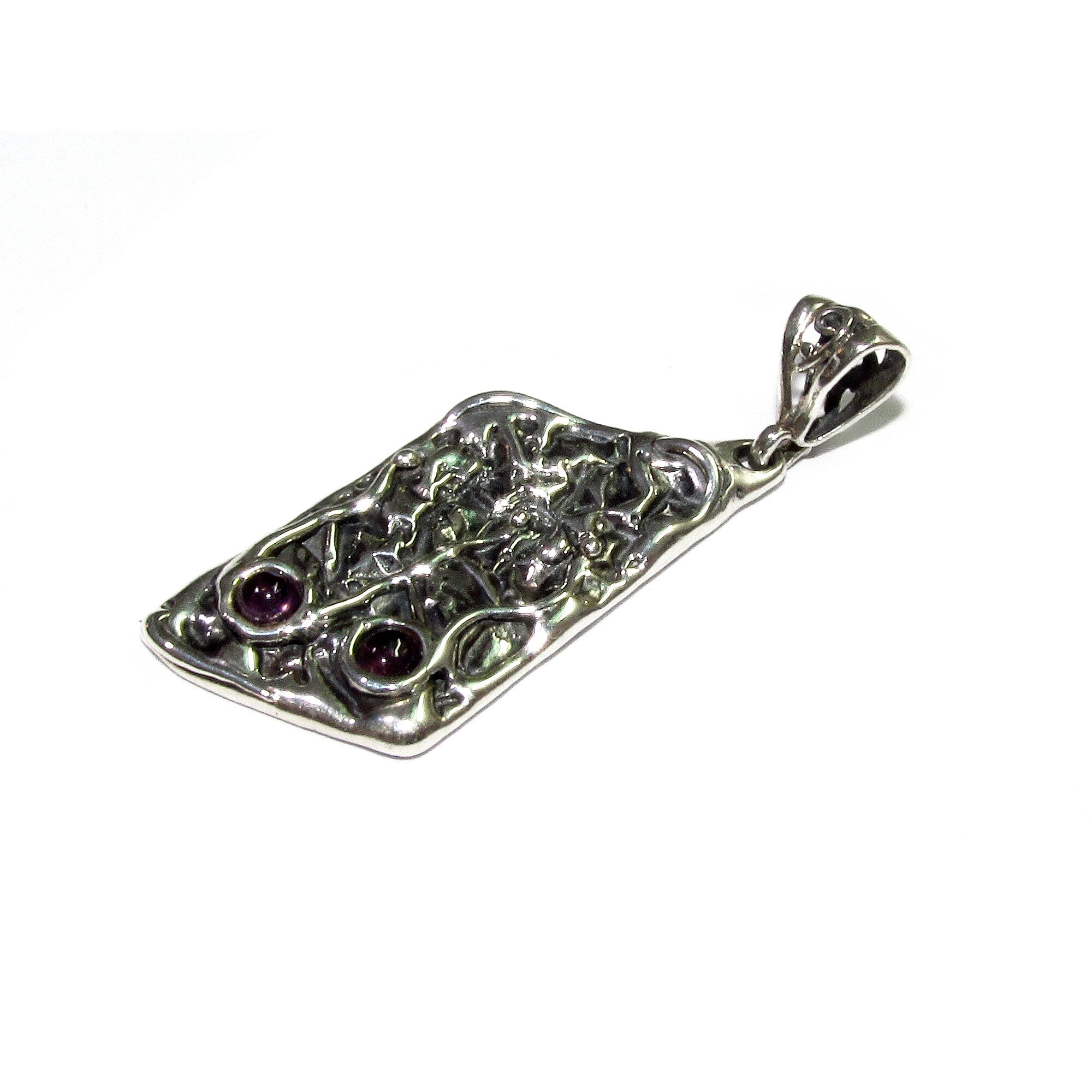 Amethyst purple pendant 925 sterling silver size 2.5x1.5 cm, 100% handmade, single copy, Natural Amethyst, Handmade pendant, Purple Gemstone