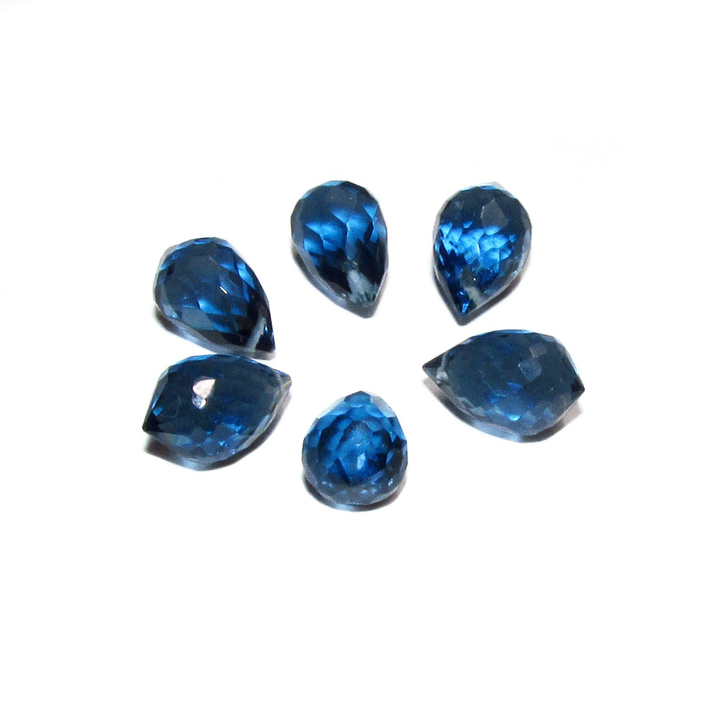 Natural Blue tourmaline Teardrop faceted Beads size 10x7 mm, Blue tourmaline Gemstone, Jewelry making, Natural Teardrop beads - 1 piece