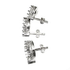925 Sterling Silver Blank earrings size 8, 10, 12 mm, Bezel cup, Post Earring Mountings, Base earrings, Jewelry making - 1 pair (2 pieces)