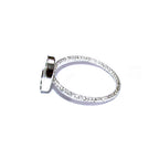 925 Sterling silver decorative blank ring with bezel cup 8x10mm size 4 - 11, Jewelry making, bezel cup, base ring, Setting - 1 piece