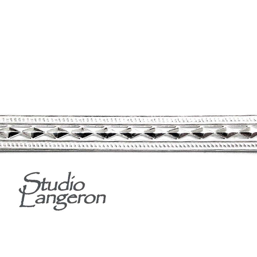 935 Argentium Silver Bezel wire, Gallery wire, Gallery ribbon, Gallery pattern, Argentium silver, Wire, Jewelry making - 4 inch (10 cm)