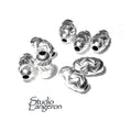 925 Sterling Silver Diamond cut shiny oval Beads Size 4.0x6.5 mm, Jewelry making, Diamond cut, oval Beads, Silver oval beads - 1 piece