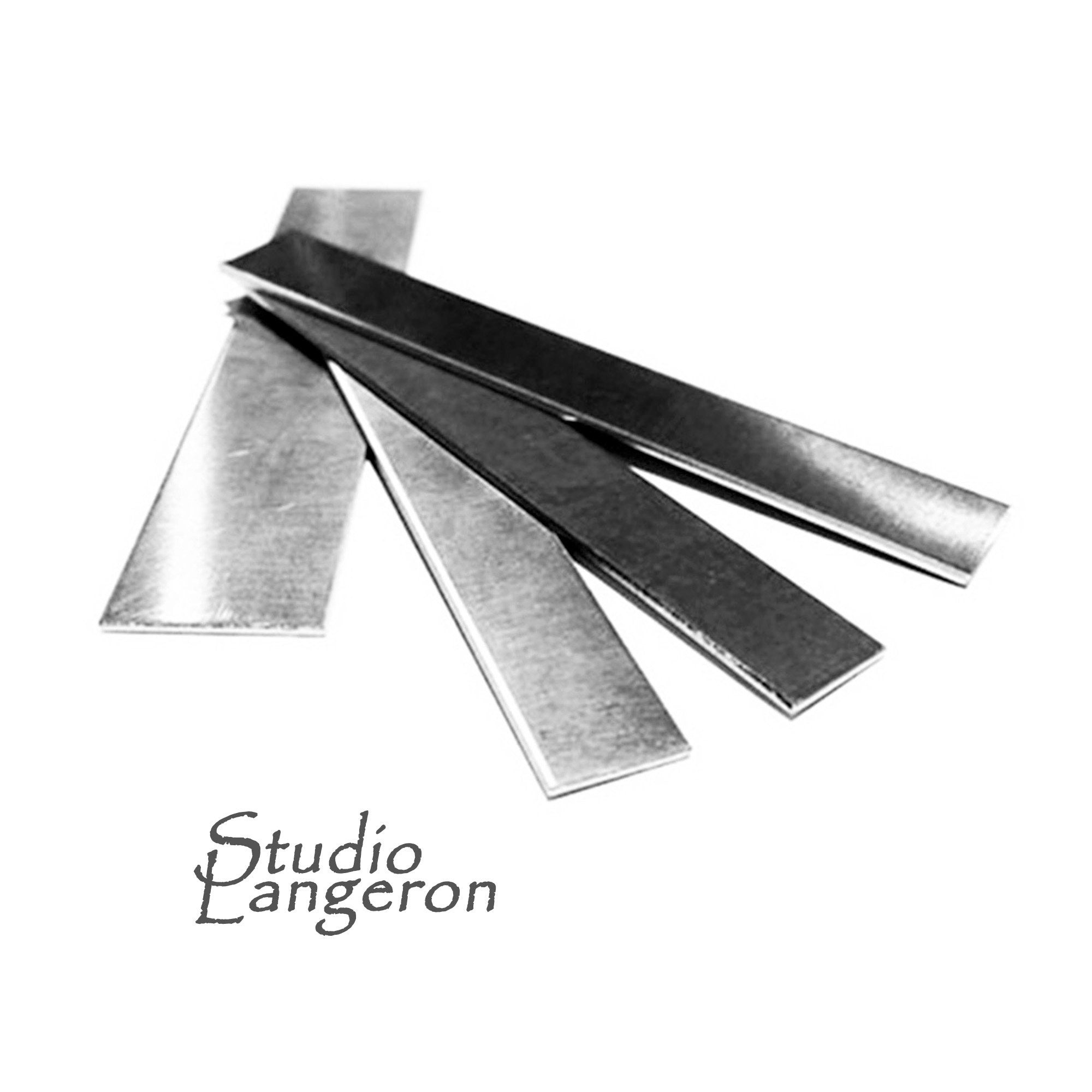 14K Solid white gold sheets Thickness 0.3-1.2 mm size 70x2.5, 70x5.0 mm - 1 piece