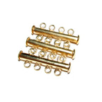 14K Yellow Gold Filled Tube Bar Clasp 4-Hole size 3.6x26 mm, Gold Filled Clasps, Slide Clasp, Jewelry making, Tube Slide Clasp - 1 piece