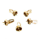 14K yellow gold filled snap-on bail and bead cap 5 mm, Jewelry making, Bail snap-on gold filled, Bail findings, Gold filled - 1 piece
