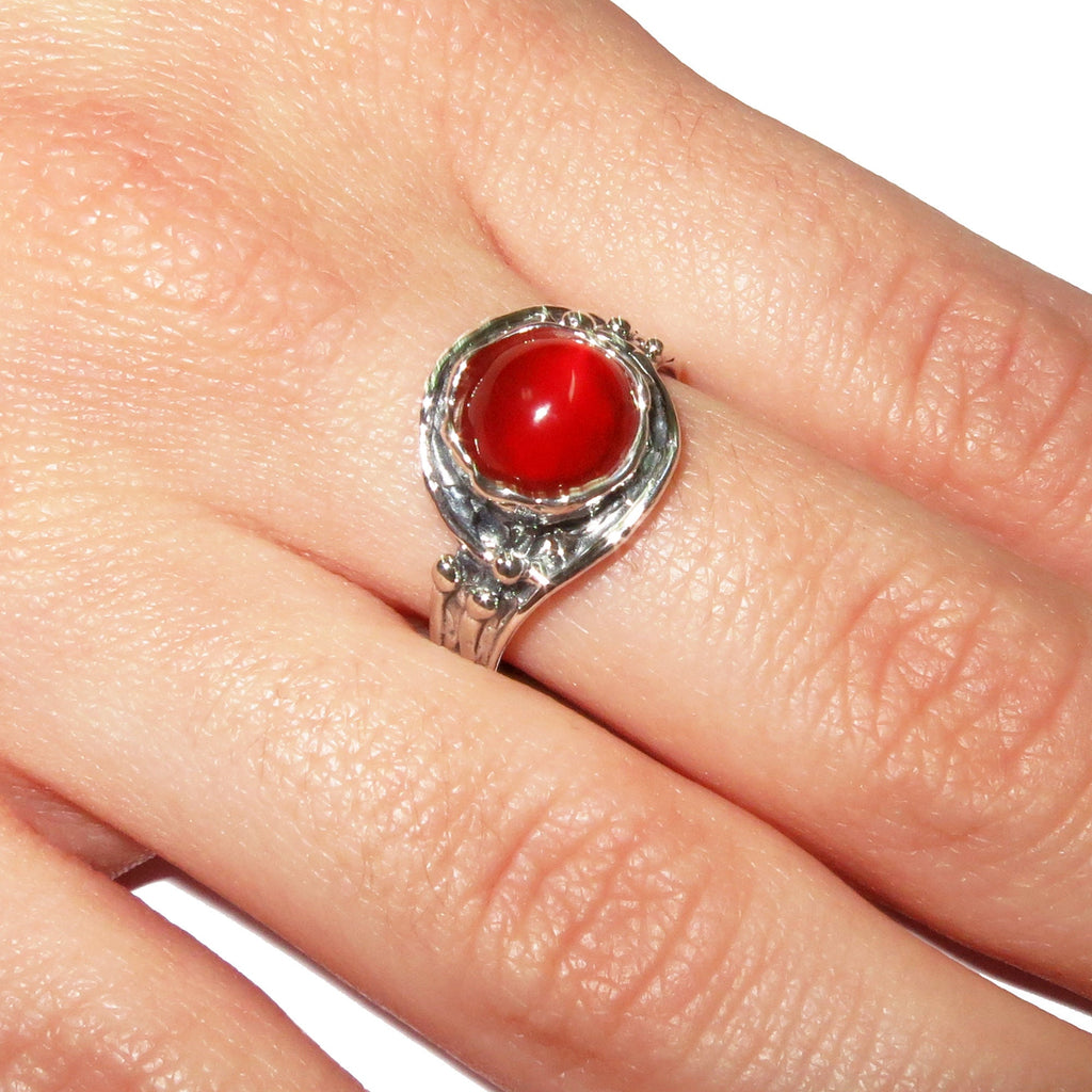 Statement Natural opal ring 925 sterling silver size 6 1/2, Handmade ring, single copy, sterling silver, Orange opal, silver ring, gemstone