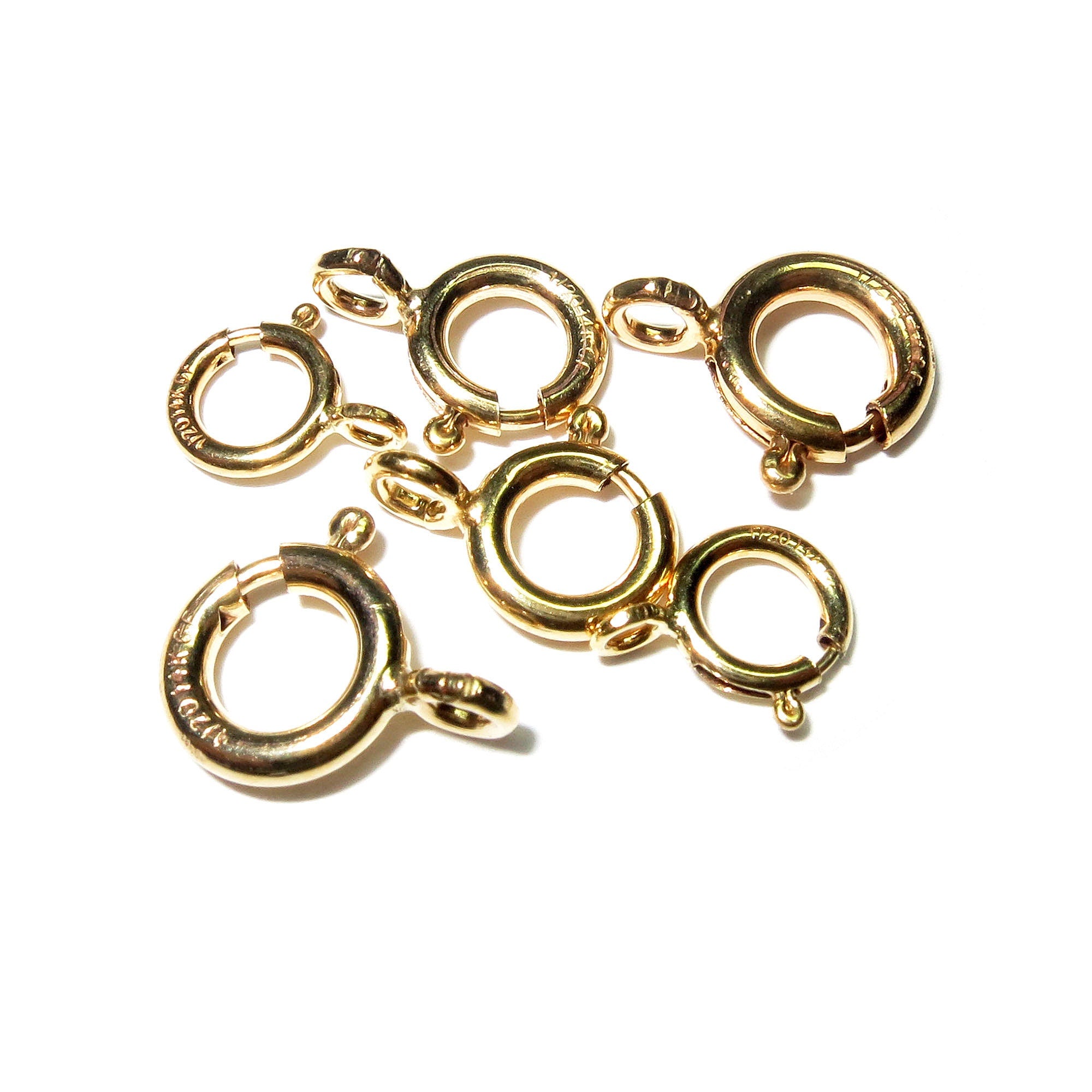 14K Yellow Gold Filled Spring Ring Clasp size 5, 5.5, 6, 7, 8 mm, Clasp gold filled, 14K Yellow gold filled, Jewelry making, Clasp - 1 piece