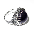 Statement amethyst ring 925 sterling silver size 7, Handmade ring, single copy, 925 sterling silver, Natural amethyst, silver ring, gemstone