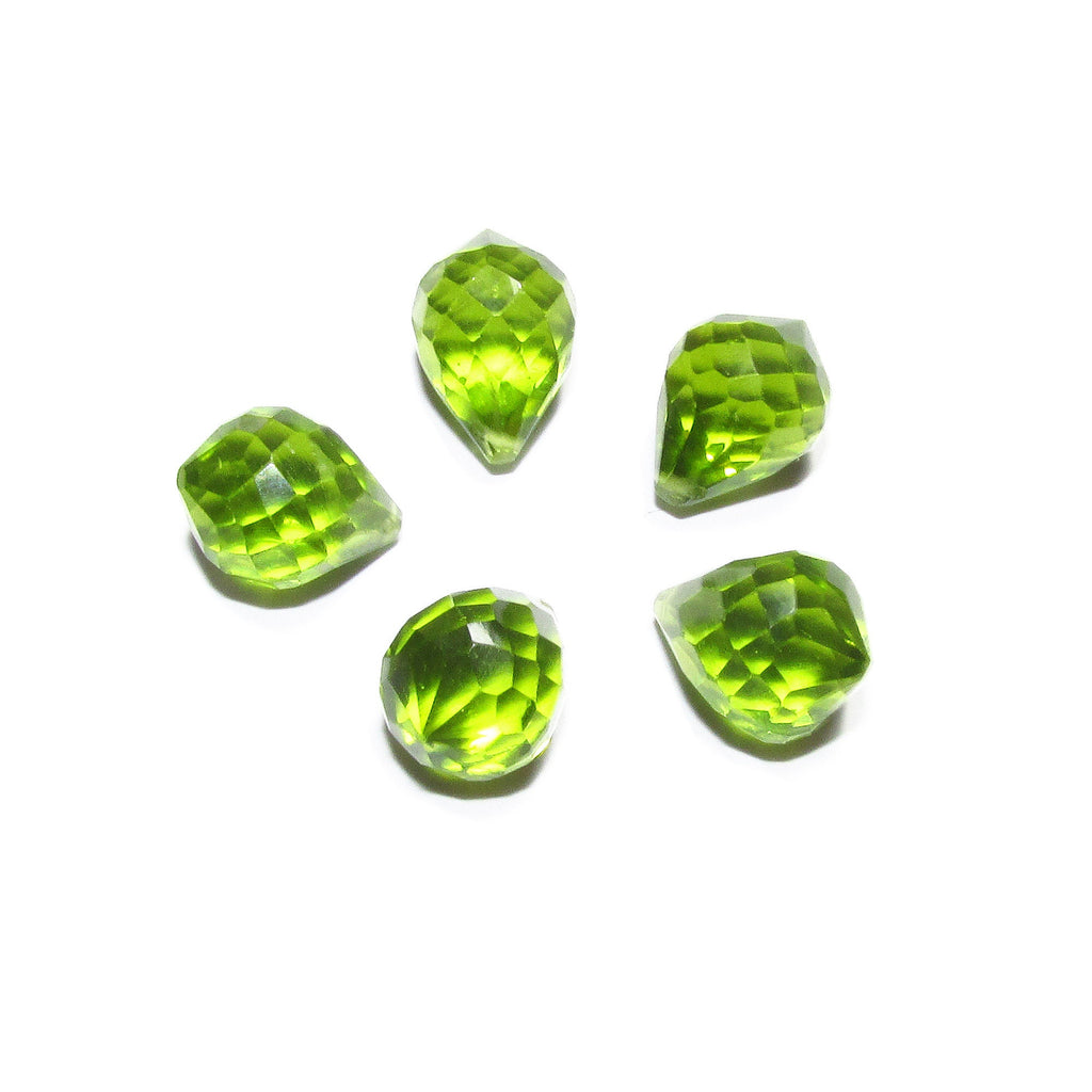 Natural Olivine Teardrop faceted Beads size 10x7 mm, Olivine Gemstone, Jewelry making, Natural Gemstone Teardrop beads - 1 piece