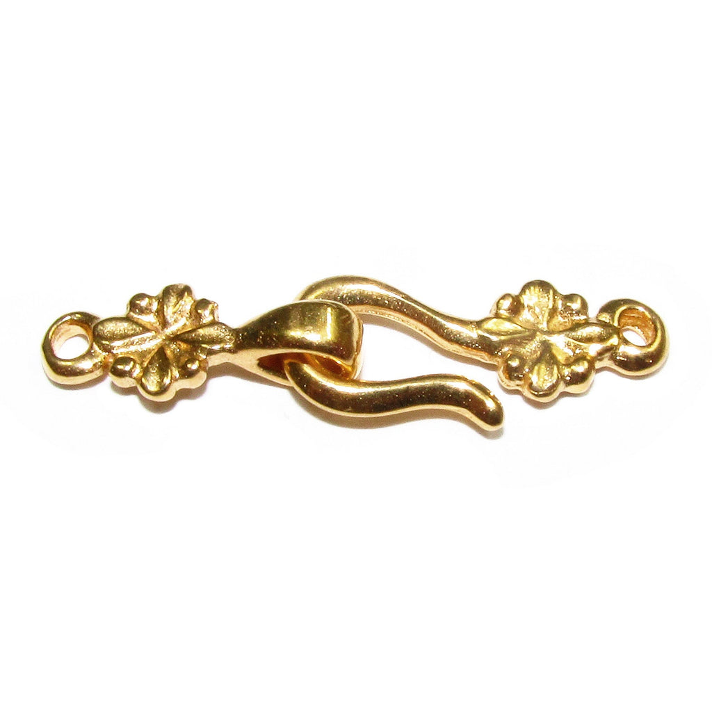 14K Yellow Gold filled Hook Eye Clasps Small, Gold Filled Hook Eye clasp, Clasp findings, 14K Gold Filled clasp, Gold Filled - 1 piece