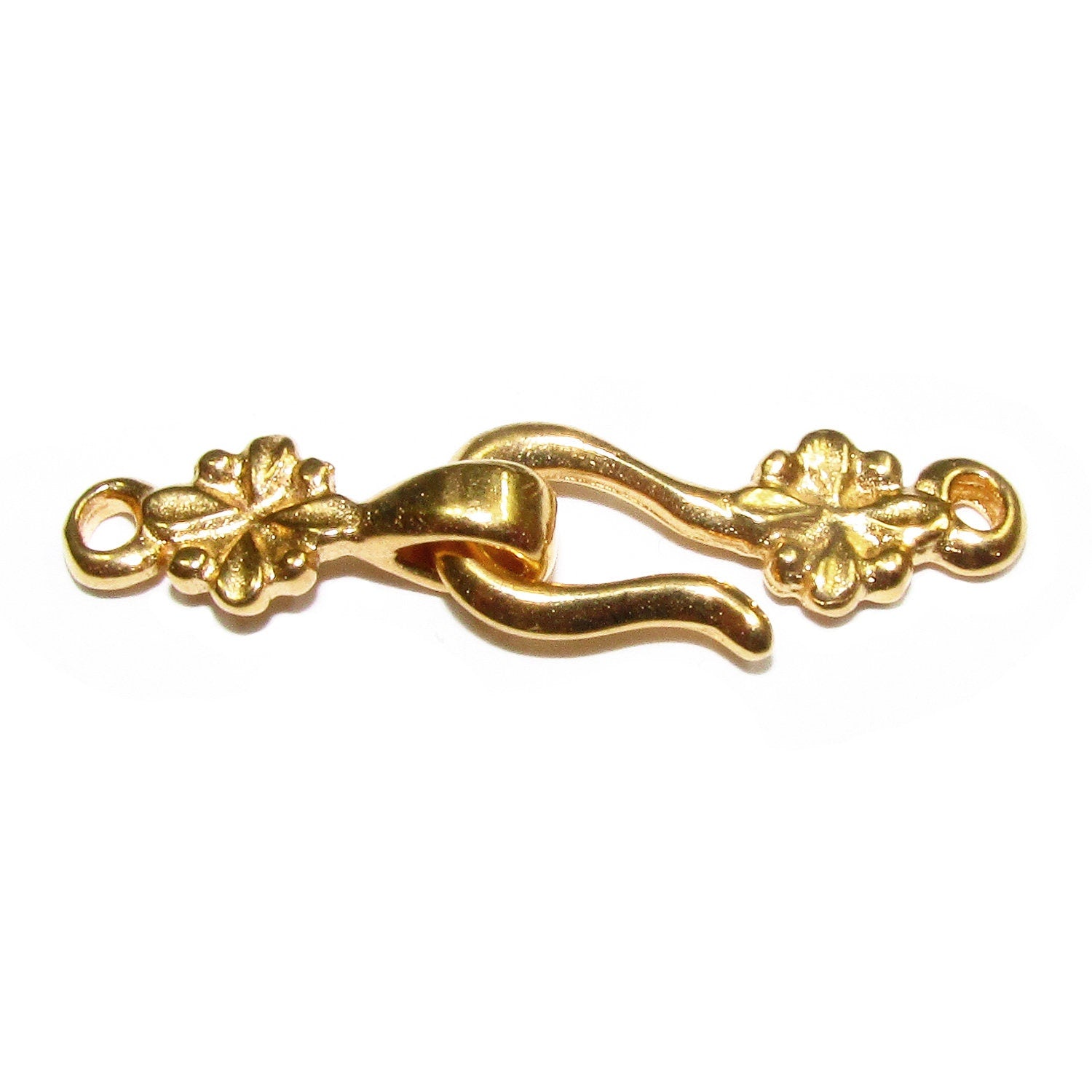 14K Yellow Gold filled Hook Eye Clasps Small, Gold Filled Hook Eye clasp, Clasp findings, 14K Gold Filled clasp, Gold Filled - 1 piece