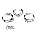 925 sterling silver open blank ring with a bezel cup 6 mm, silver ring, Jewelry making, base ring, setting, bezel cup, blank ring - 1 piece