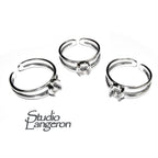 925 sterling silver open blank ring with a bezel cup 6 mm, silver ring, Jewelry making, base ring, setting, bezel cup, blank ring - 1 piece