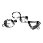 925 Sterling Silver Large Hook Eye Clasps size 6.0 cm, Silver clasp, Jewelry making, Hook eye clasp, Sterling silver, Large clasp - 1 piece