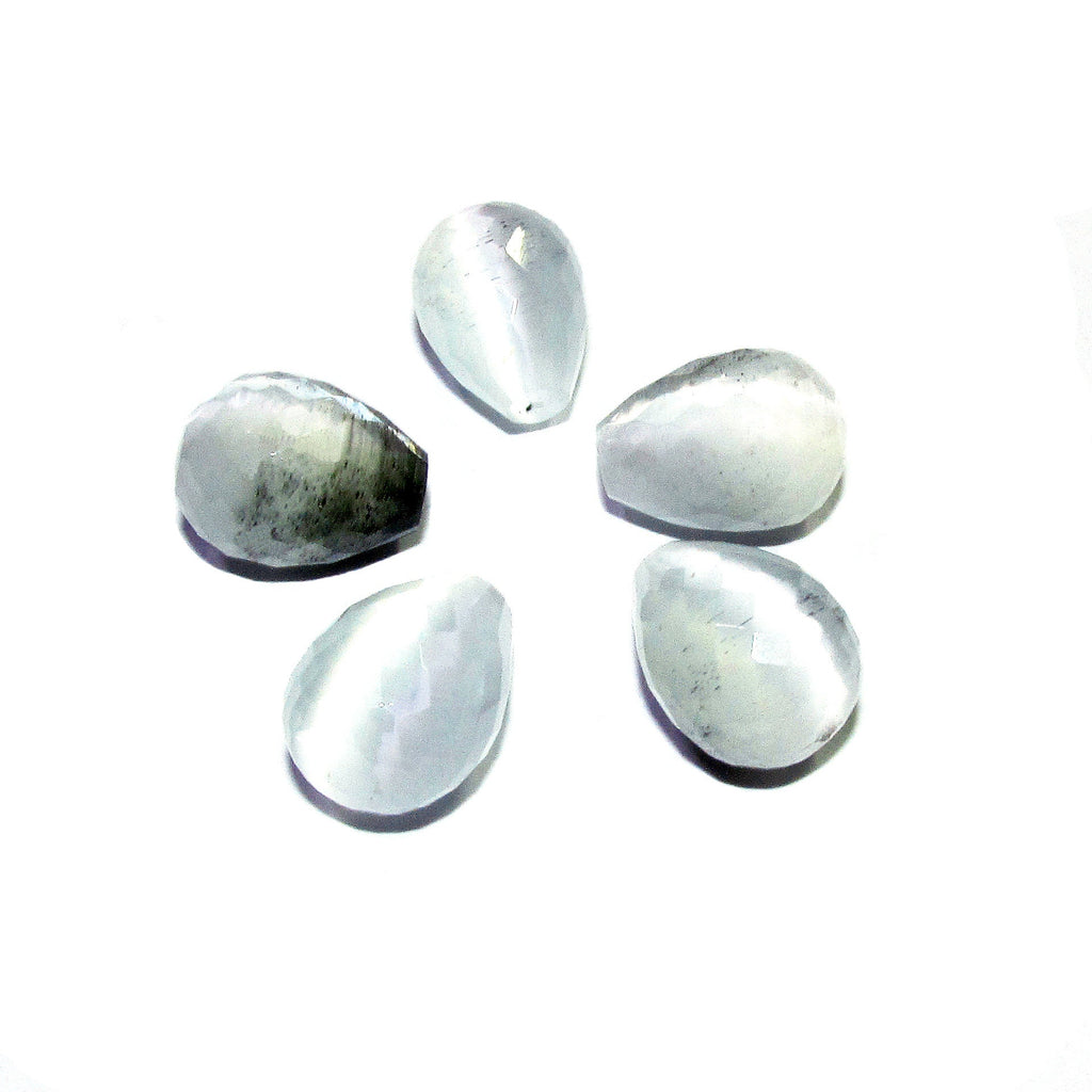 Natural Cat's eye Teardrop faceted Beads size 10x13 mm, Cat's eye quartz Gemstone, Jewelry making, Natural Gemstone Teardrop beads - 1 piece