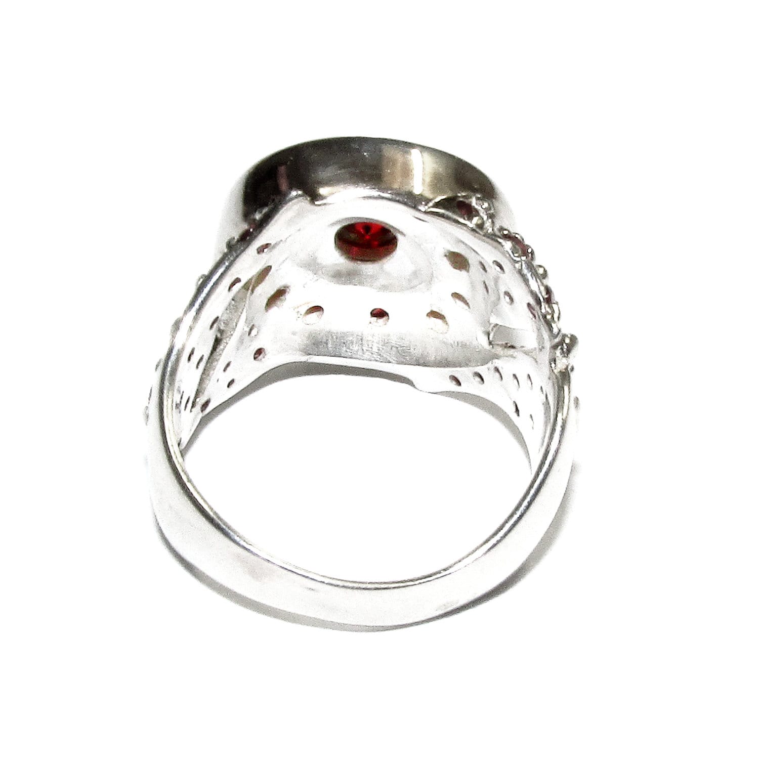 Statement garnet ring 925 sterling silver size 8, Handmade ring, single copy, 925 Silver ring, garnet , silver ring, gemstone, garnet ring
