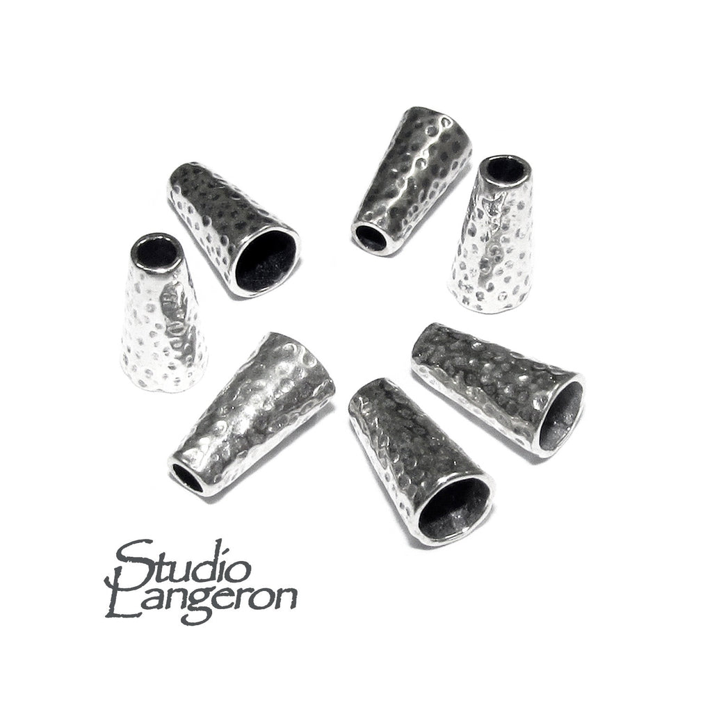 925 Sterling silver Small Bead Cones, Beading, Bead cones, Jewelry making, Silver 925, Lariat, End caps, Silver cone - 1 pair (2 pieces)