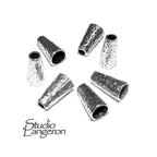 925 Sterling silver Small Bead Cones, Beading, Bead cones, Jewelry making, Silver 925, Lariat, End caps, Silver cone - 1 pair (2 pieces)