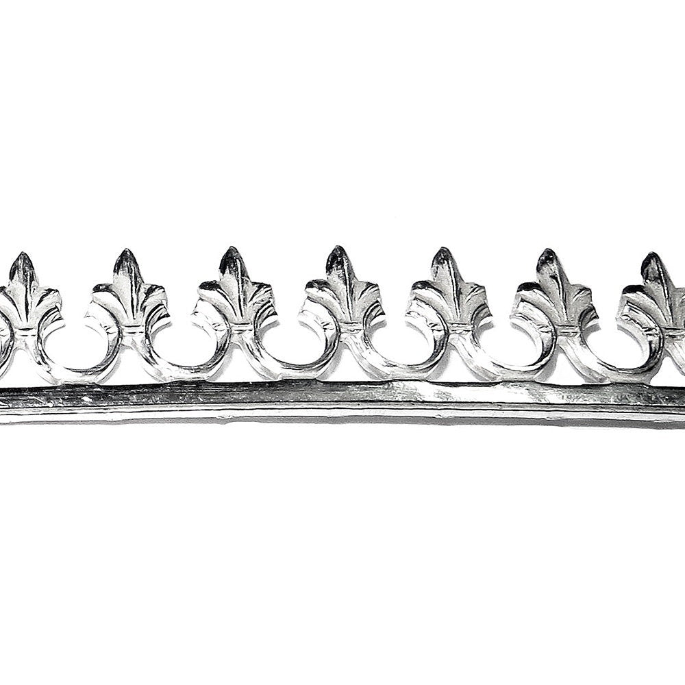 935 Argentium Silver Bezel wire, Gallery wire, Gallery ribbon, Gallery pattern, Jewelry making, Setting, Silver wire - 4 inch (10 cm)