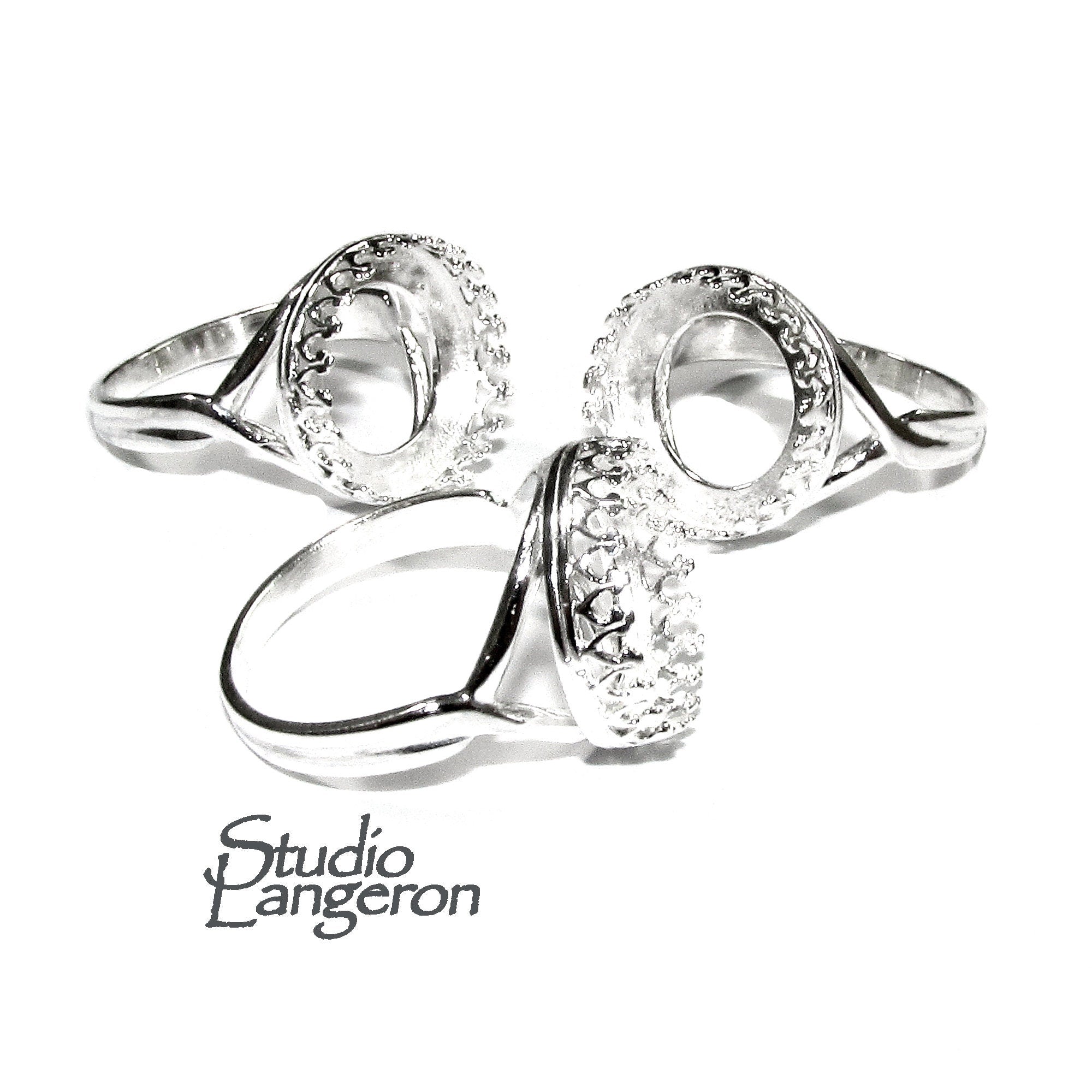 14 mm 925 sterling silver blank ring with bezel cup size 5, 6, 7, 8, Jewelry making, bezel cup, base ring, Setting, silver ring - 1 piece