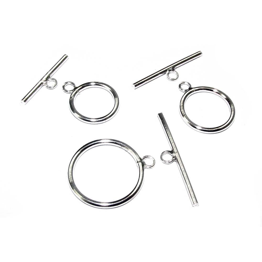 925 Sterling Silver Toggle Clasps sizes 13, 15, 18 mm, Toggle clasp, Clasp, Jewelry making, 925 sterling silver, Silver clasp - 1 piece