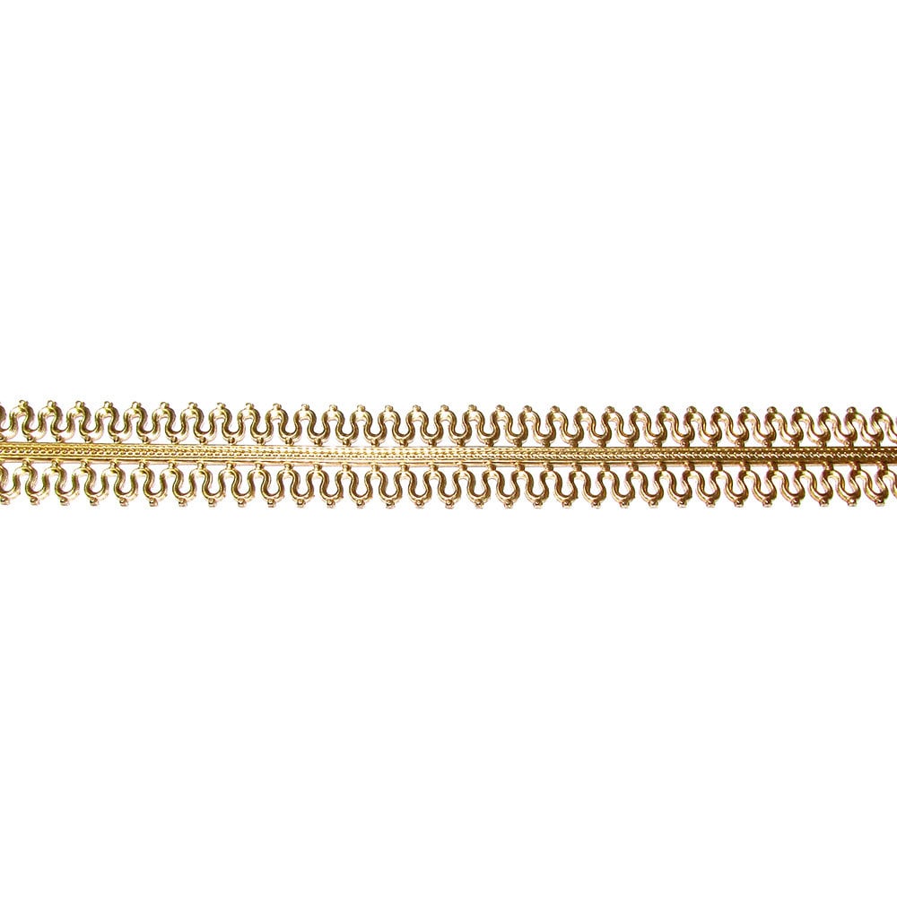14K Yellow Gold filled Gallery wire, Bezel wire, Gallery ribbon, Gallery pattern, Gold Filled Wire, Jewelry making, Setting - 4 inch (10 cm)