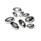 925 Sterling Silver Disco cut shiny oval Beads Size 3x5, 4x6 mm, Jewelry making, Disco oval Spacer Beads, Silver oval beads - 1 piece